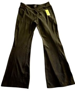 Women's Black Flared Track Pants - Unbranded
